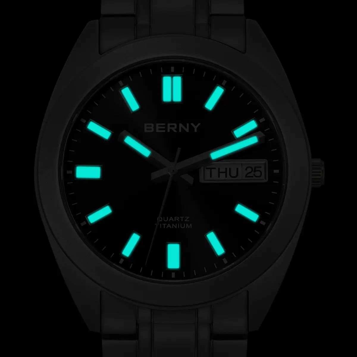 BERNY-Men Quartz Titanium Dress Watch-T2567MS - Image 7