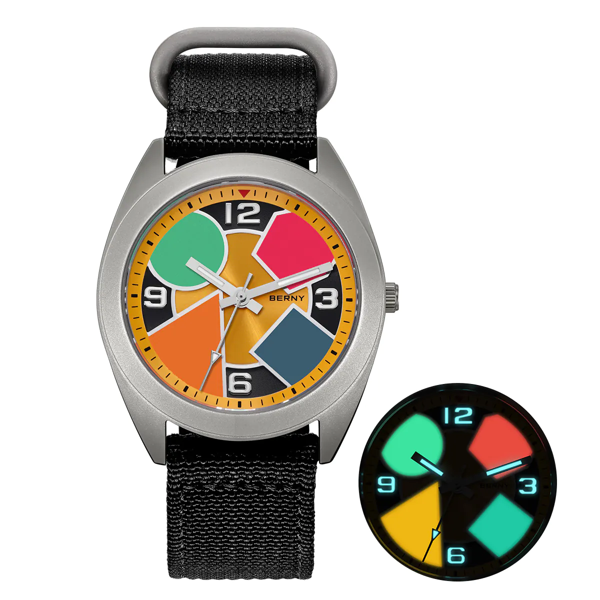 BERNY-Men Quartz Titanium Dress Watch-T2570M - Image 9