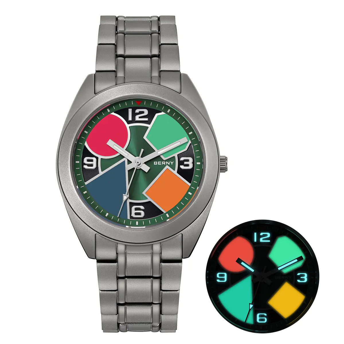 BERNY-Men Quartz Titanium Dress Watch-T2570MS - Image 10