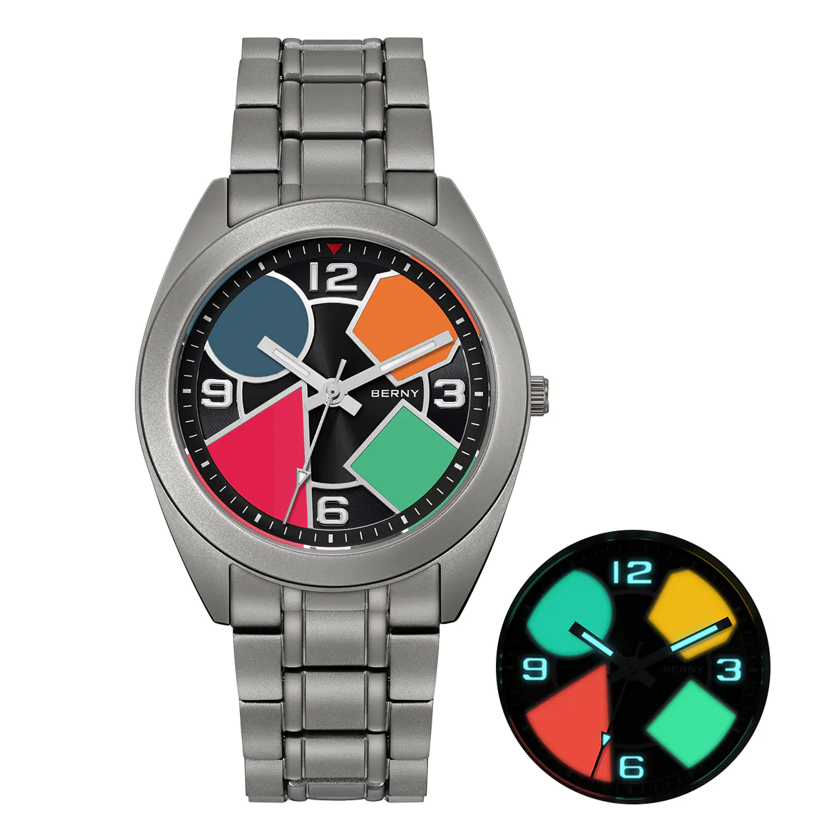 BERNY-Men Quartz Titanium Dress Watch-T2570MS - Image 7