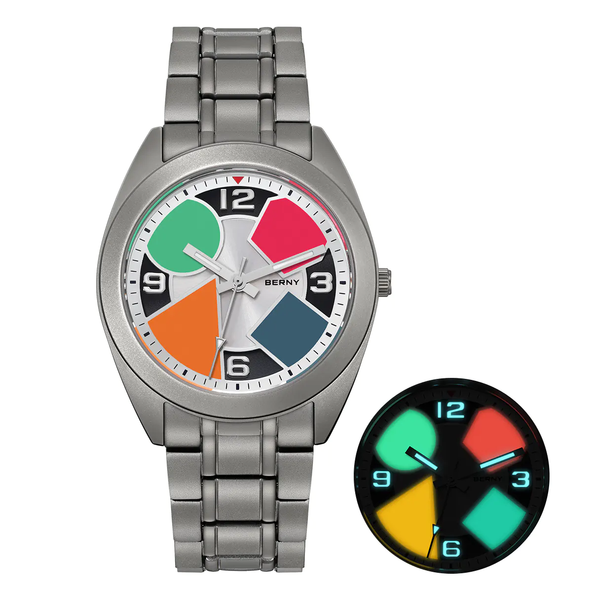 BERNY-Men Quartz Titanium Dress Watch-T2570MS - Image 8
