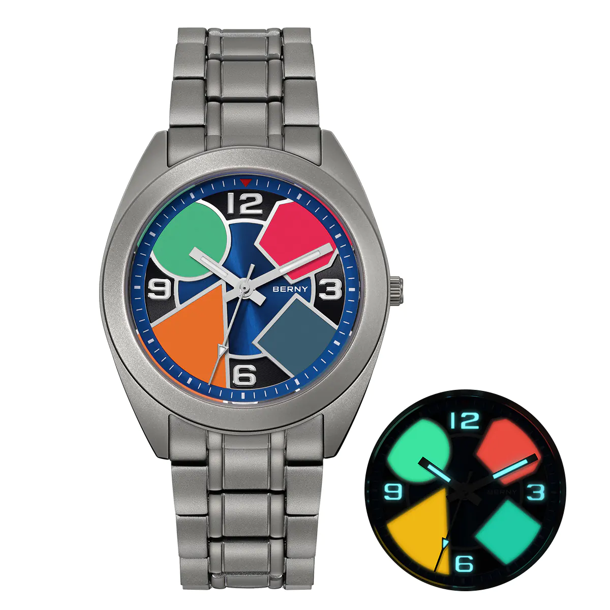 BERNY-Men Quartz Titanium Dress Watch-T2570MS - Image 9