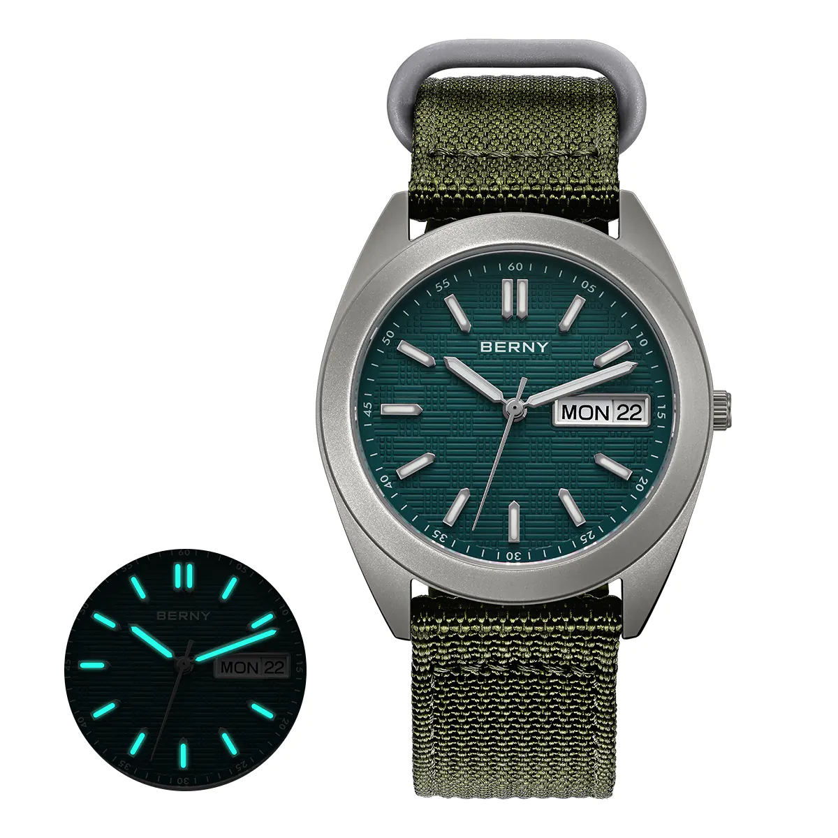 BERNY-Men Quartz Titanium Dress Watch-T2597M - Image 11
