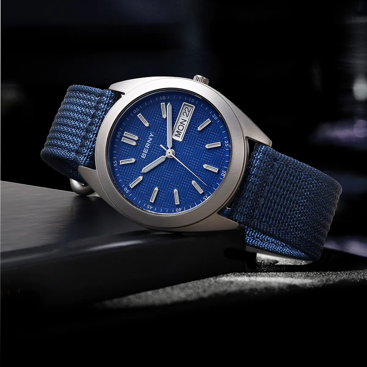BERNY-Men Quartz Titanium Dress Watch-T2597M - Image 7