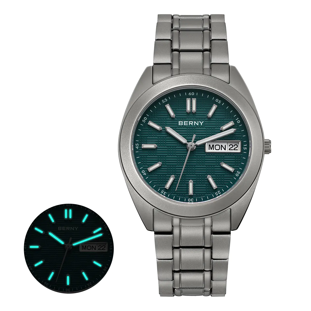 BERNY-Men Quartz Titanium Dress Watch-T2597MS - Image 11