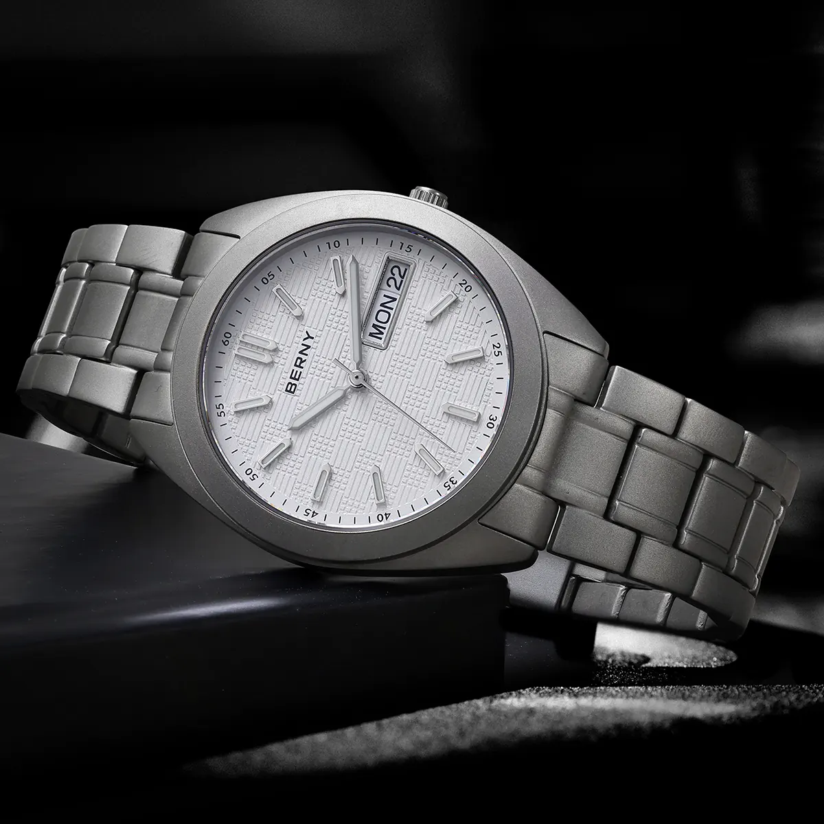 BERNY-Men Quartz Titanium Dress Watch-T2597MS - Image 7