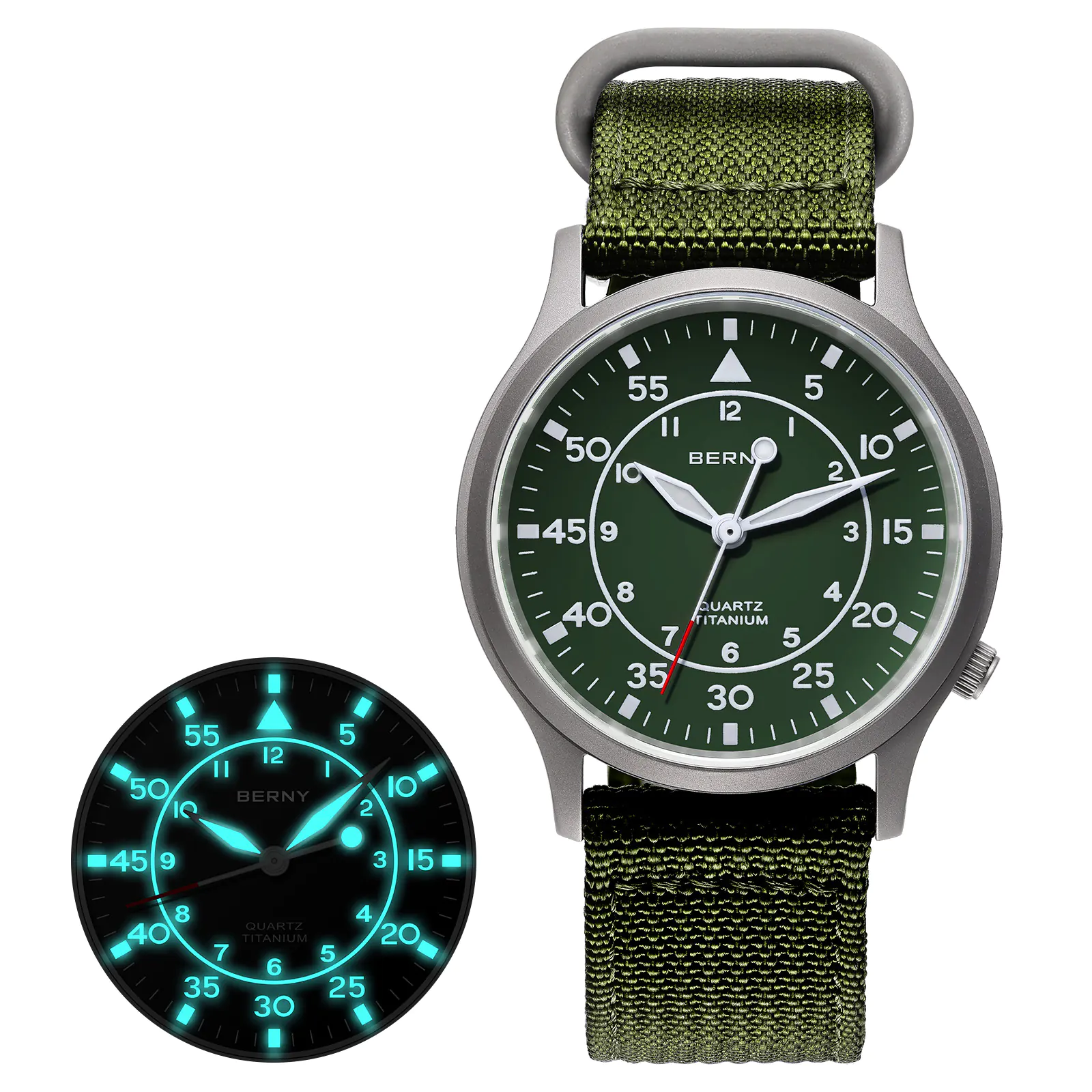 BERNY-Men Quartz Titanium Field Watch-T2566M - Image 3