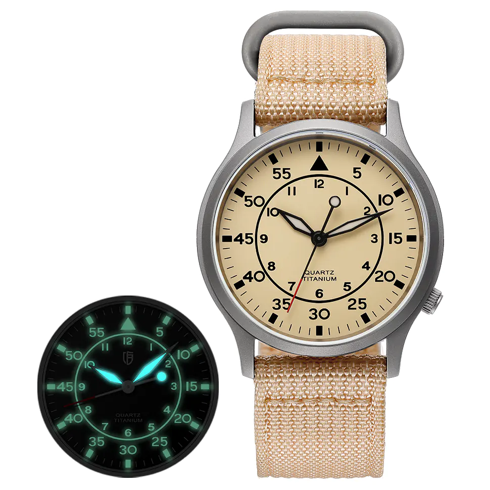BERNY-Men Quartz Titanium Field Watch-T2566M - Image 8