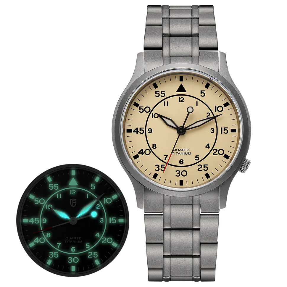 BERNY-Men Quartz Titanium Field Watch-T2566MS - Image 6