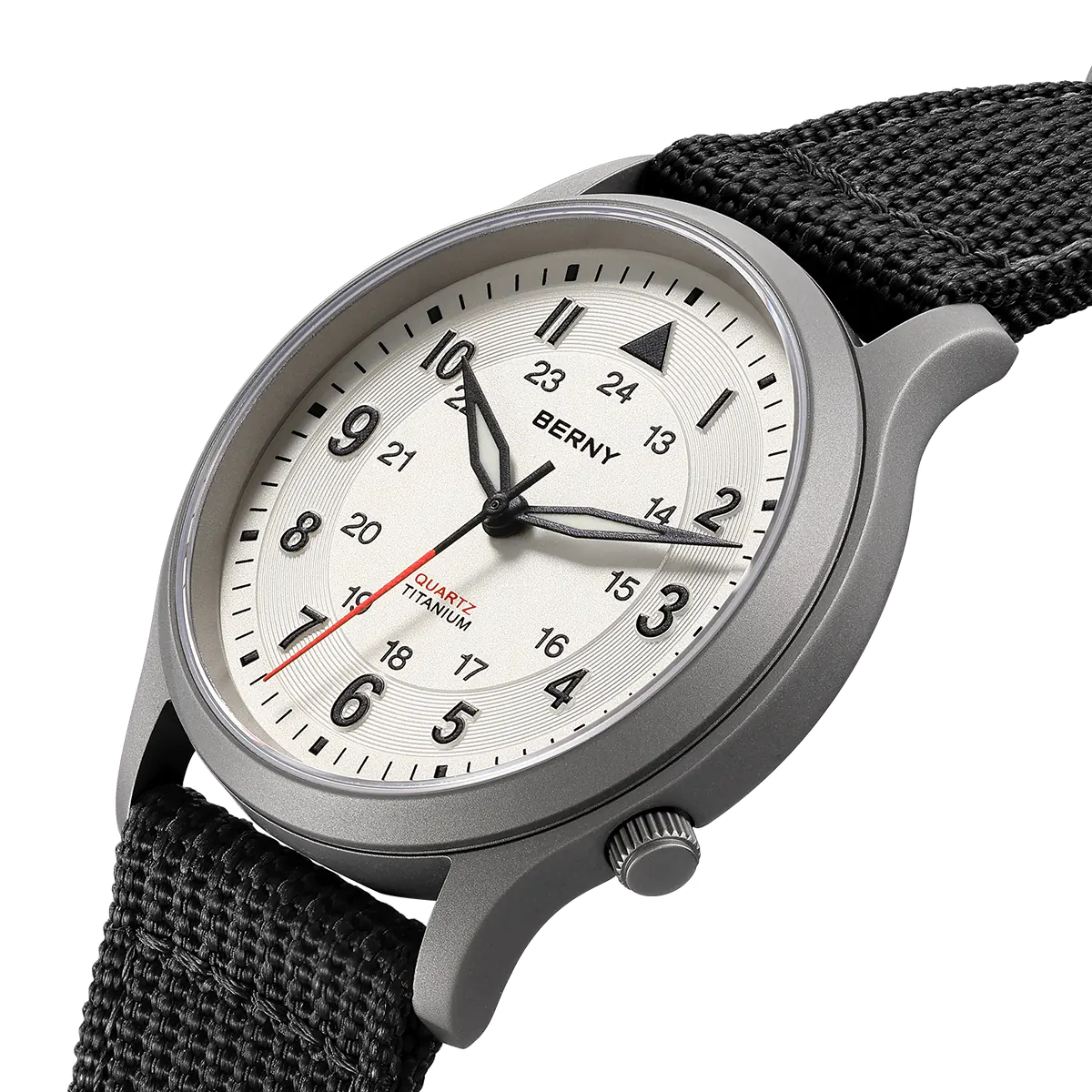BERNY-Men Quartz Titanium Field Watch-T2596M - Image 4