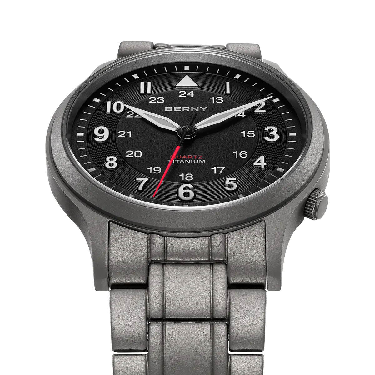 BERNY-Men Quartz Titanium Field Watch-T2596MS - Image 4