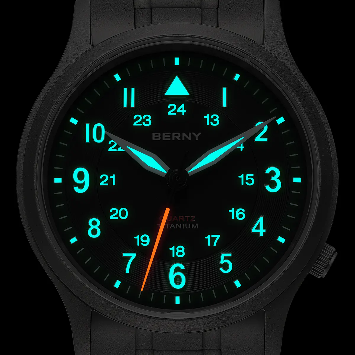 BERNY-Men Quartz Titanium Field Watch-T2596MS - Image 5