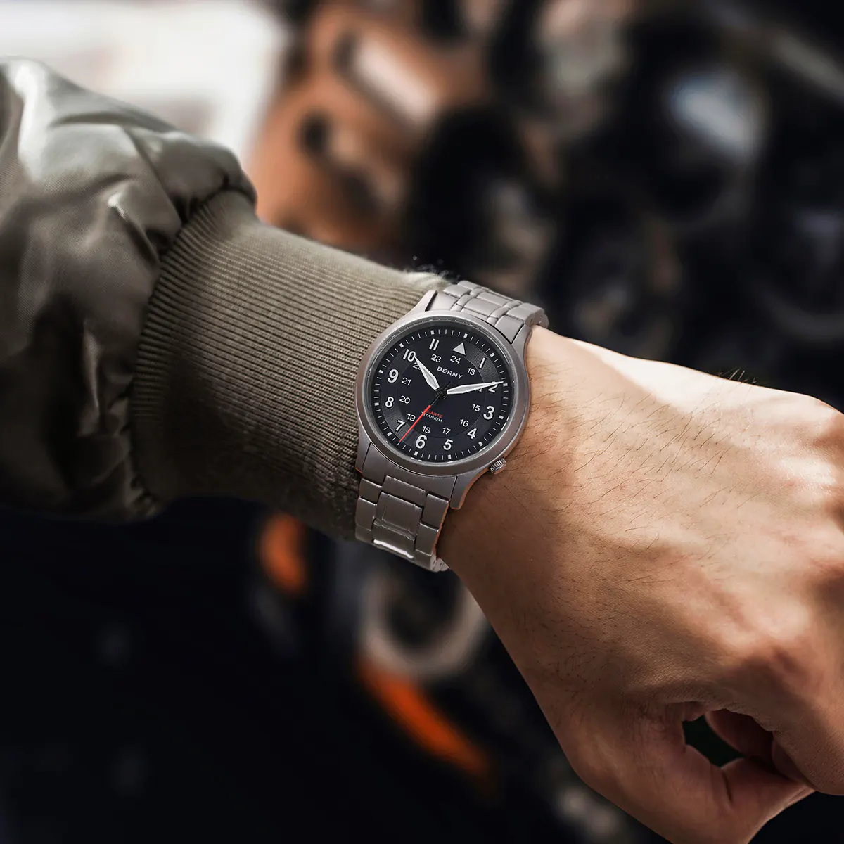BERNY-Men Quartz Titanium Field Watch-T2596MS - Image 8
