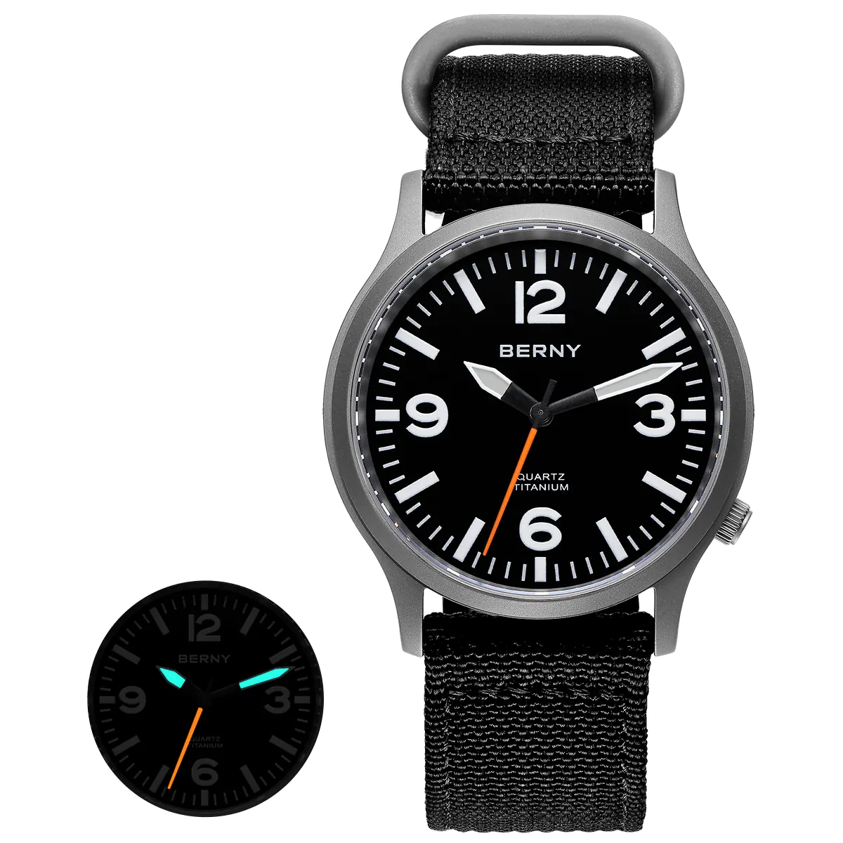 BERNY-Men Quartz Titanium Field Watch V2-T2576M - Image 11