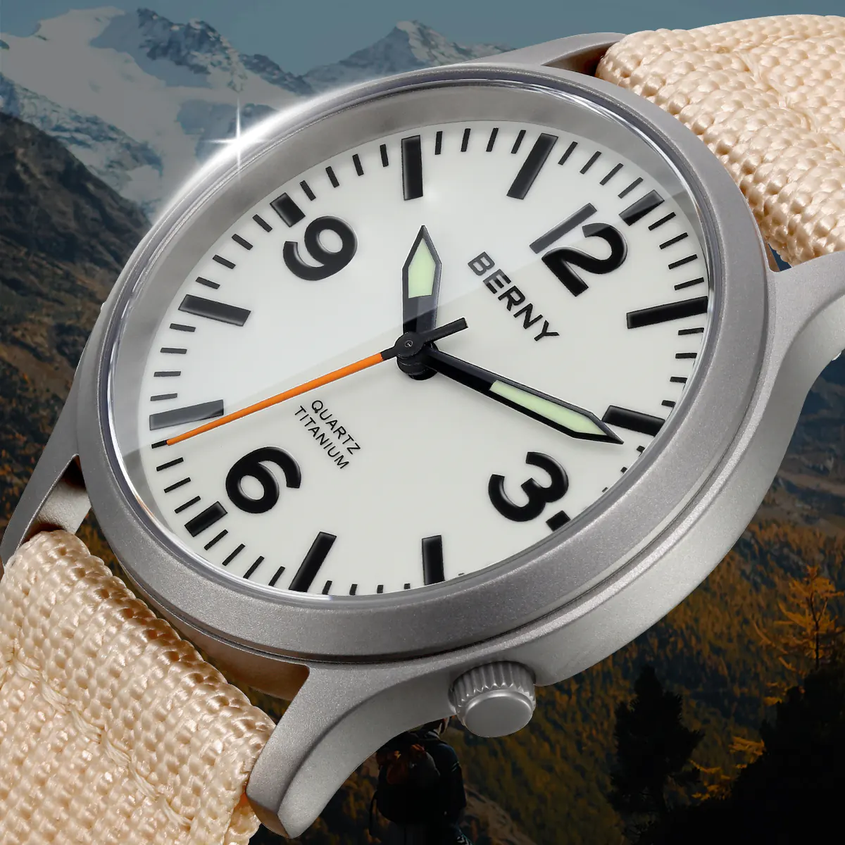 BERNY-Men Quartz Titanium Field Watch V2-T2576M - Image 3
