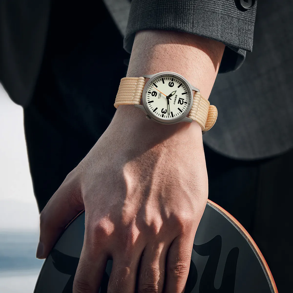 BERNY-Men Quartz Titanium Field Watch V2-T2576M - Image 9