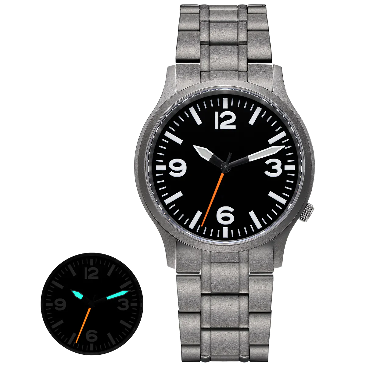 BERNY-Men Quartz Titanium Field Watch V2-T2576MS - Image 12