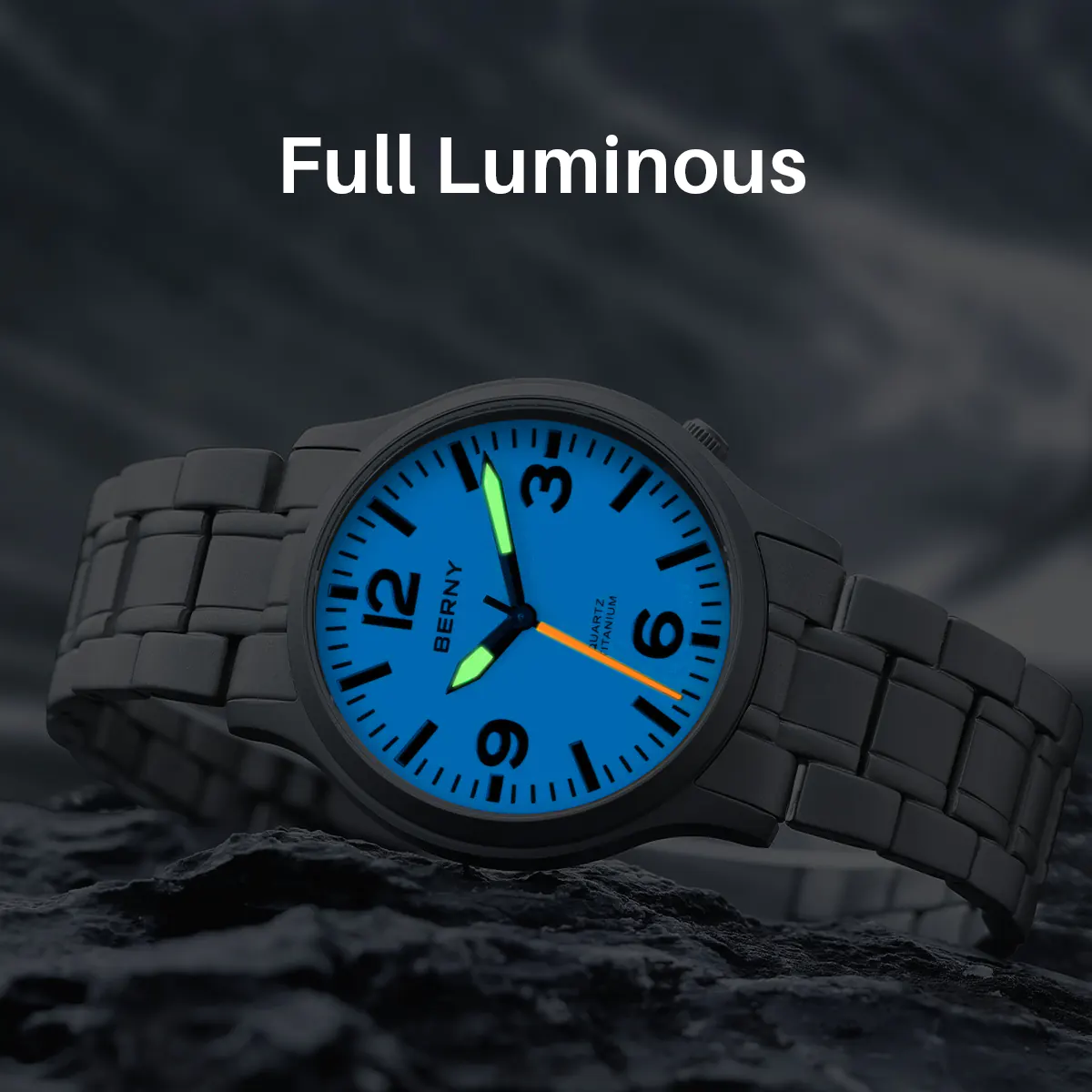 BERNY-Men Quartz Titanium Field Watch V2-T2576MS - Image 7