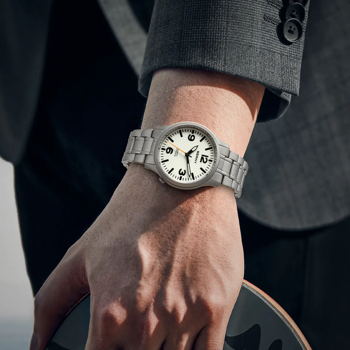 BERNY-Men Quartz Titanium Field Watch V2-T2576MS - Image 9