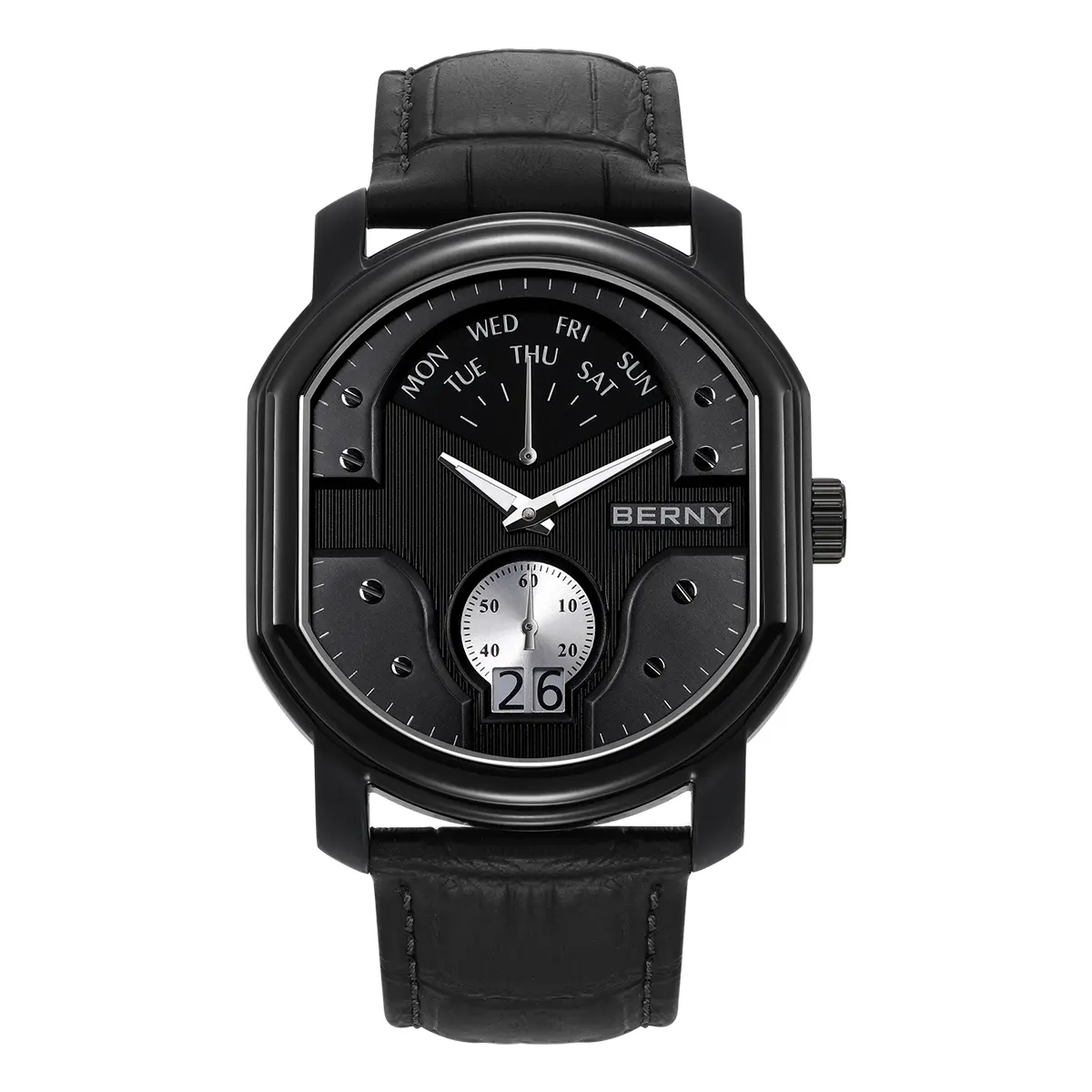 BERNY-Men Quartz Tonneau Classic Watch-2707M - Image 10