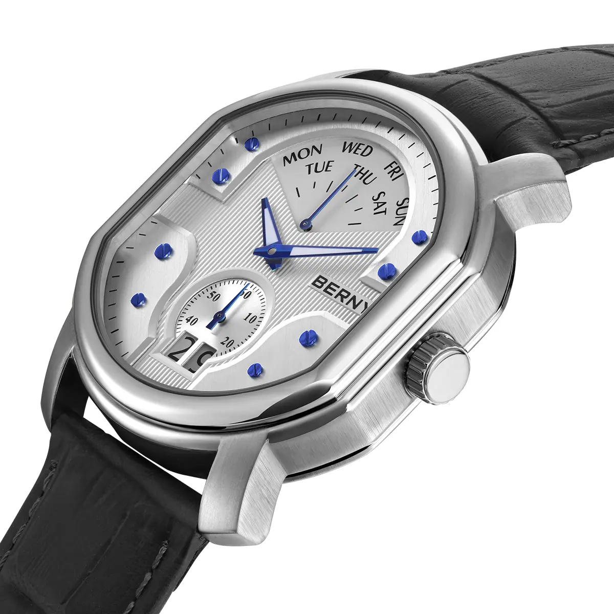 BERNY-Men Quartz Tonneau Classic Watch-2707M - Image 3