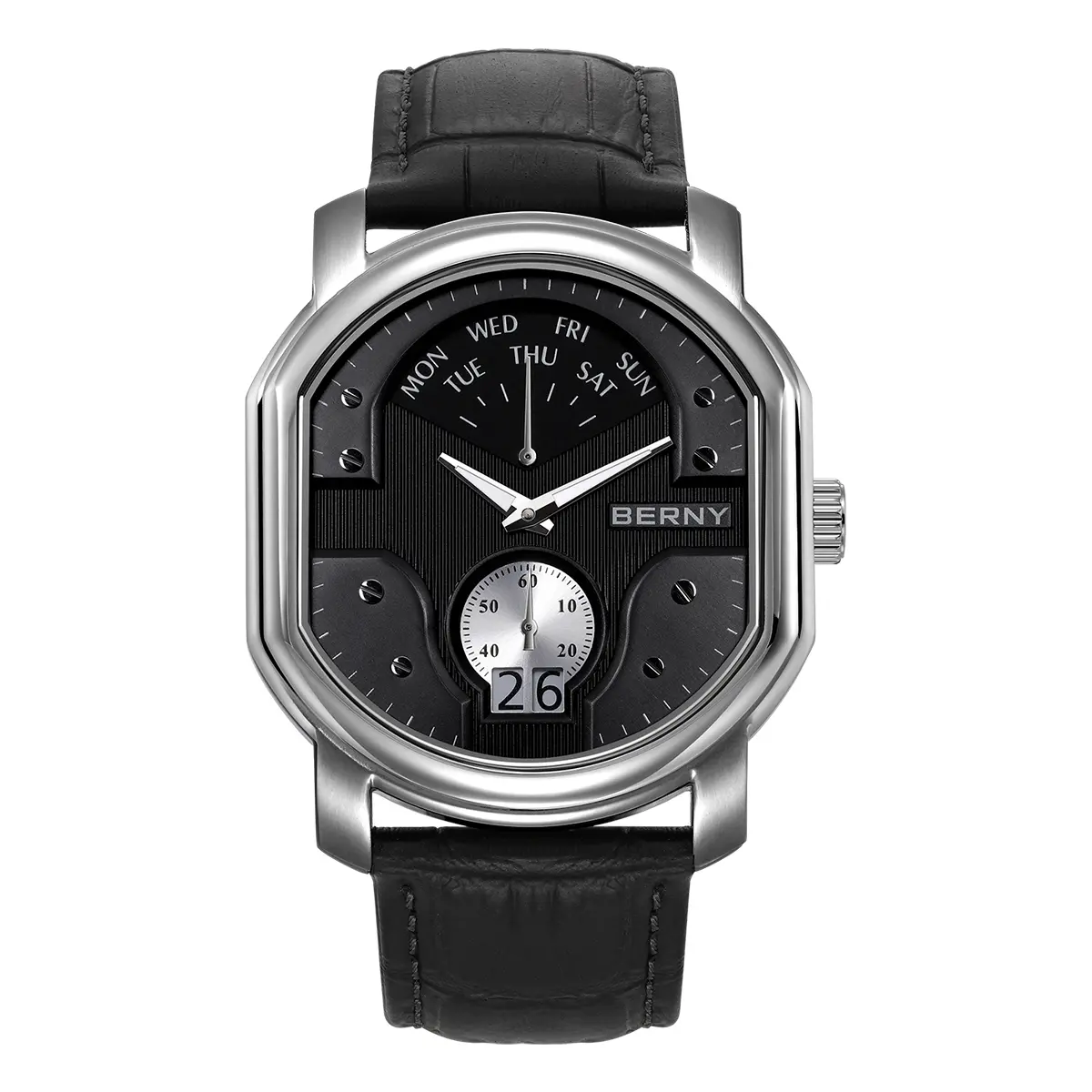 BERNY-Men Quartz Tonneau Classic Watch-2707M - Image 8