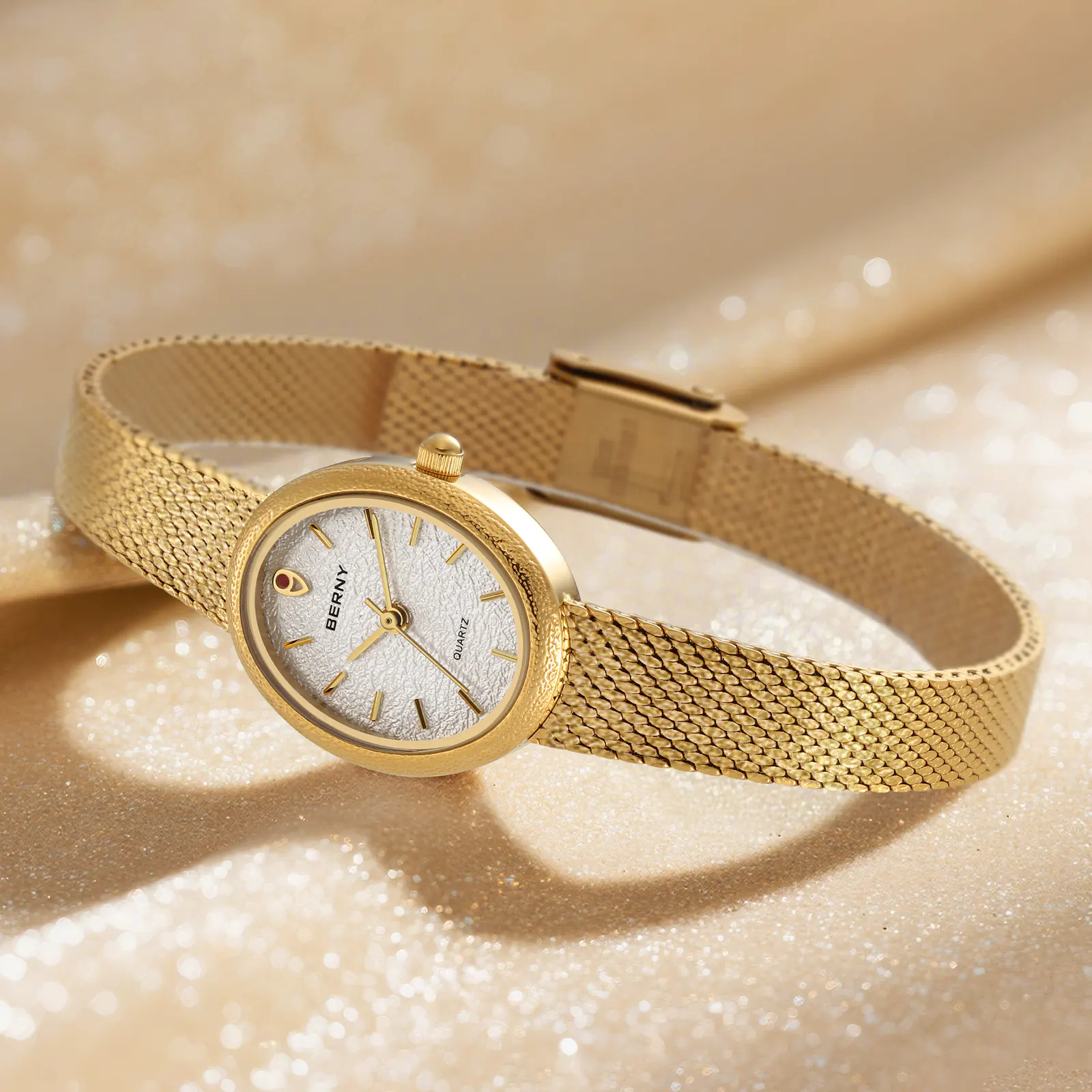 BERNY-Women Quartz Dress Gold Watch-2927L - Image 7