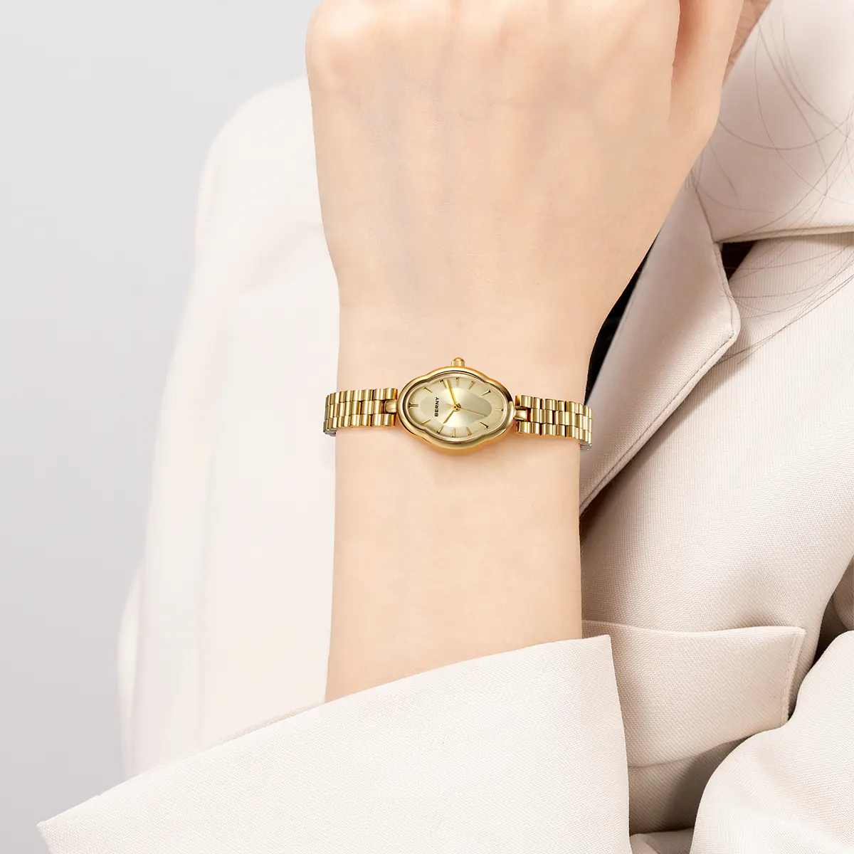 BERNY-Women Quartz Dress Gold Watch-2946L - Image 5