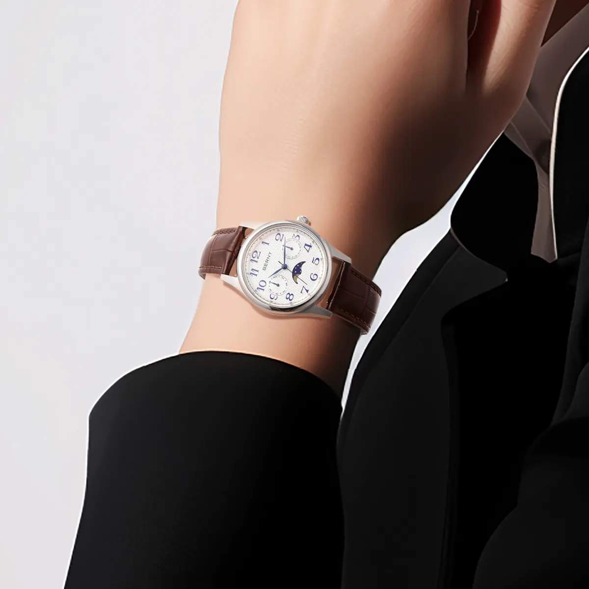 BERNY-Women Quartz Moonphase Watch-2190L - Image 6