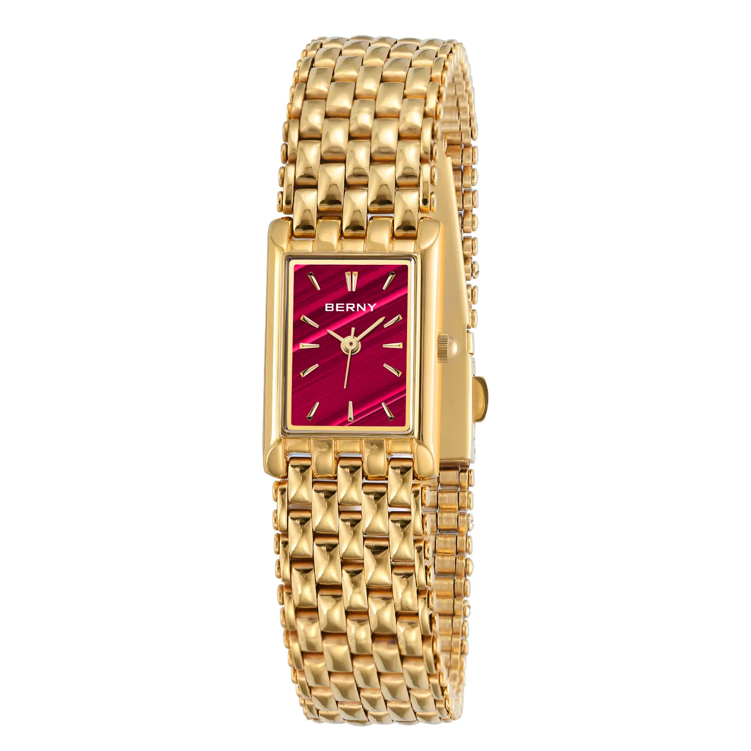 BERNY-Women Quartz Square Gold Watch-2166L - Image 5