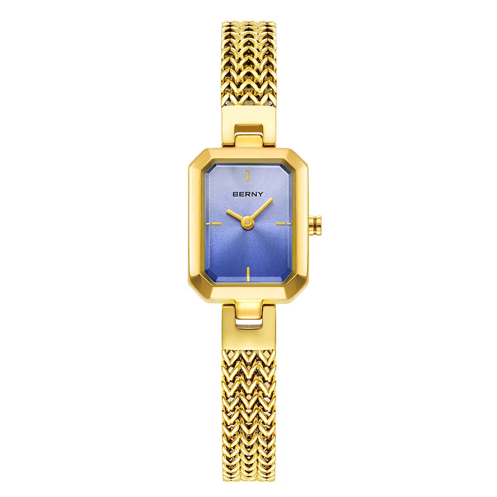 BERNY-Women Quartz Square Gold Watch-2921L - Image 13