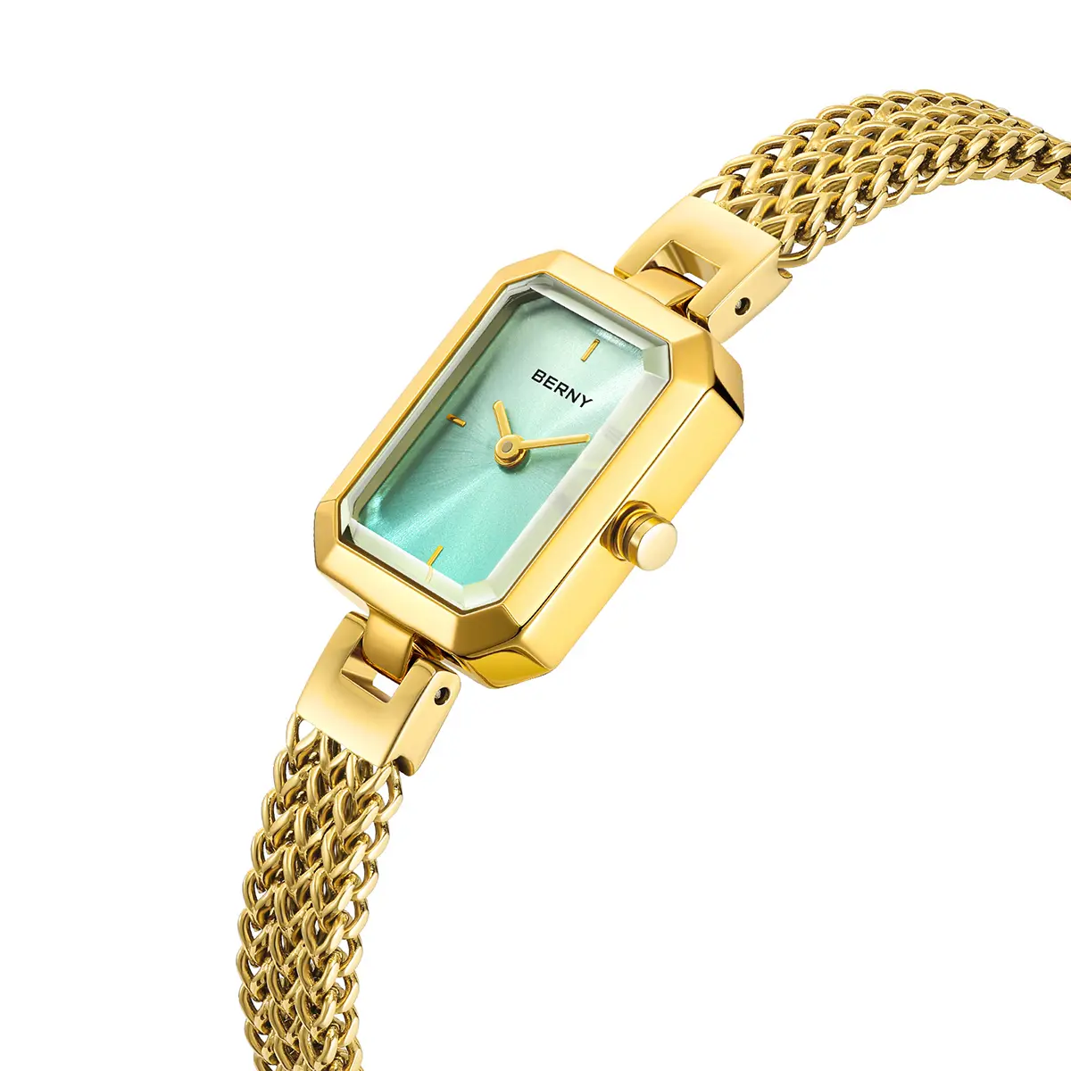BERNY-Women Quartz Square Gold Watch-2921L - Image 3