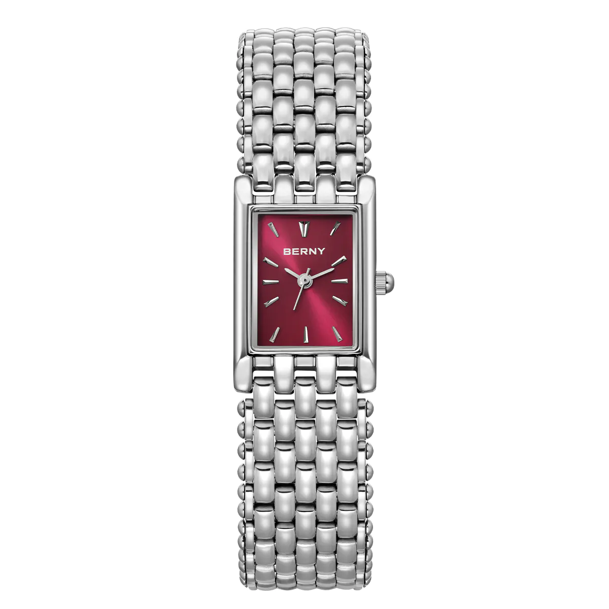 BERNY-Women Quartz Square Silver Watch-2066L - Image 8