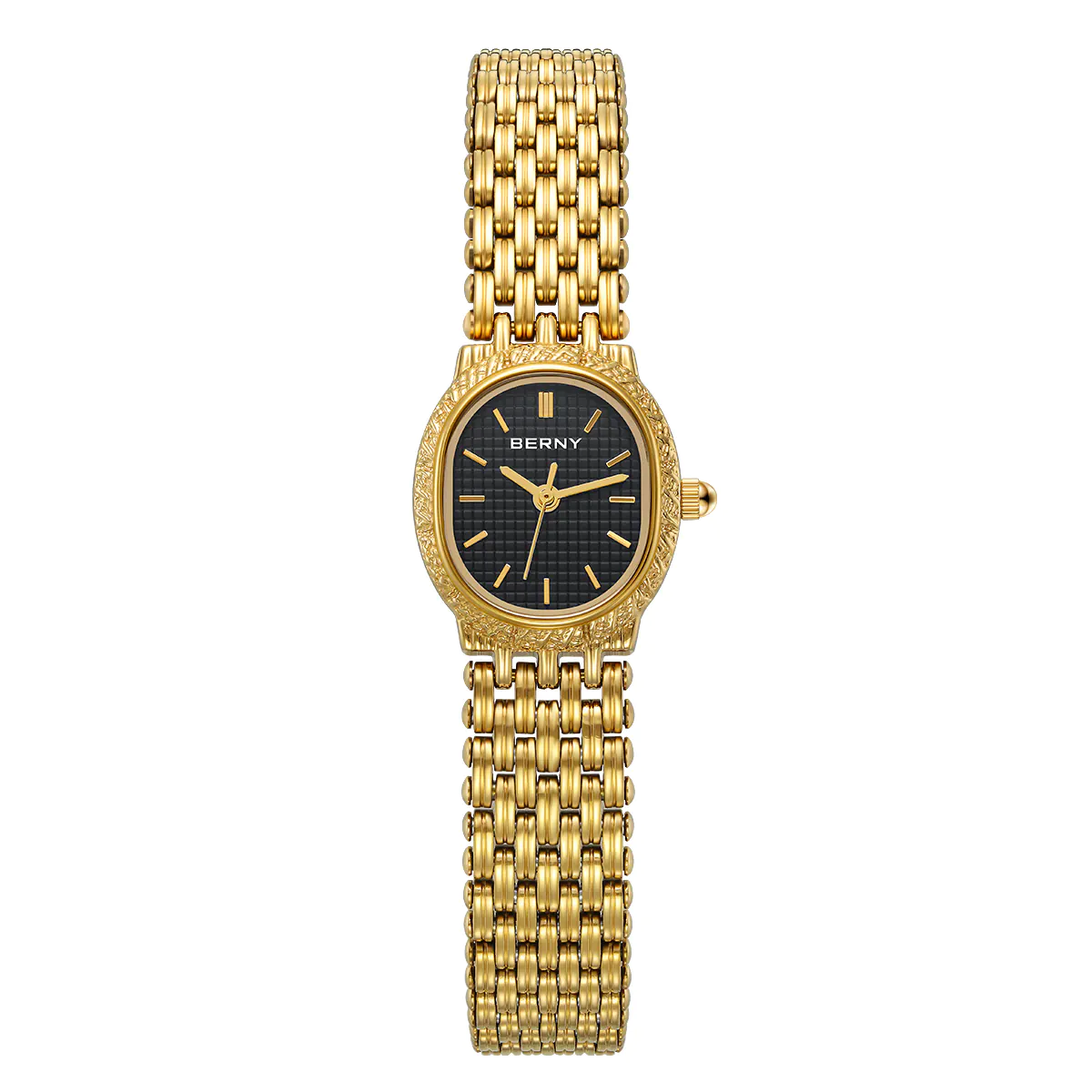 BERNY-Women Quartz Tonneau Gold Watch-2146L - Image 11