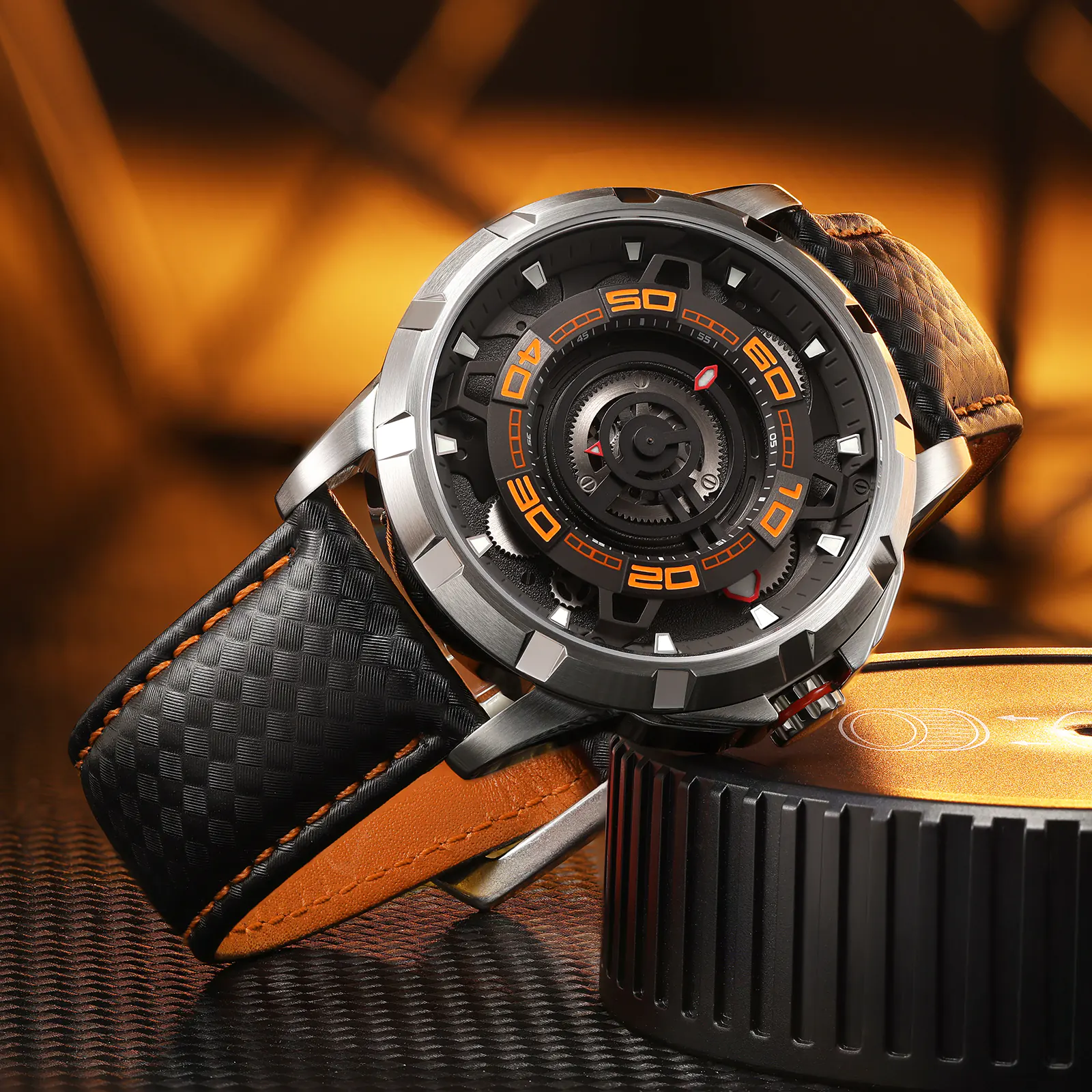 Men's Skeleton Mechanical Watch | Automatic Luxury Timepiece-AM198M - Image 3