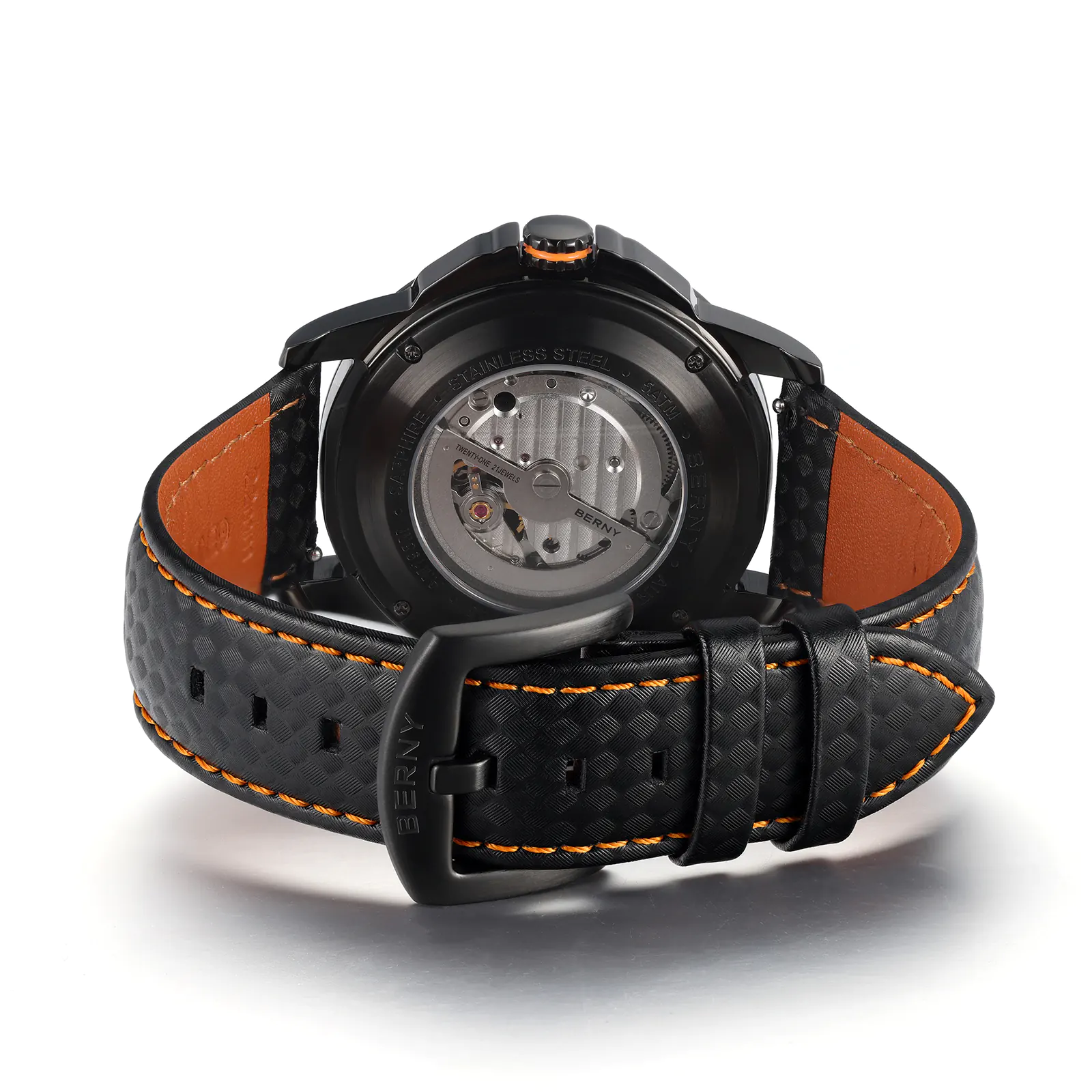 Men's Skeleton Mechanical Watch | Automatic Luxury Timepiece-AM198M - Image 9