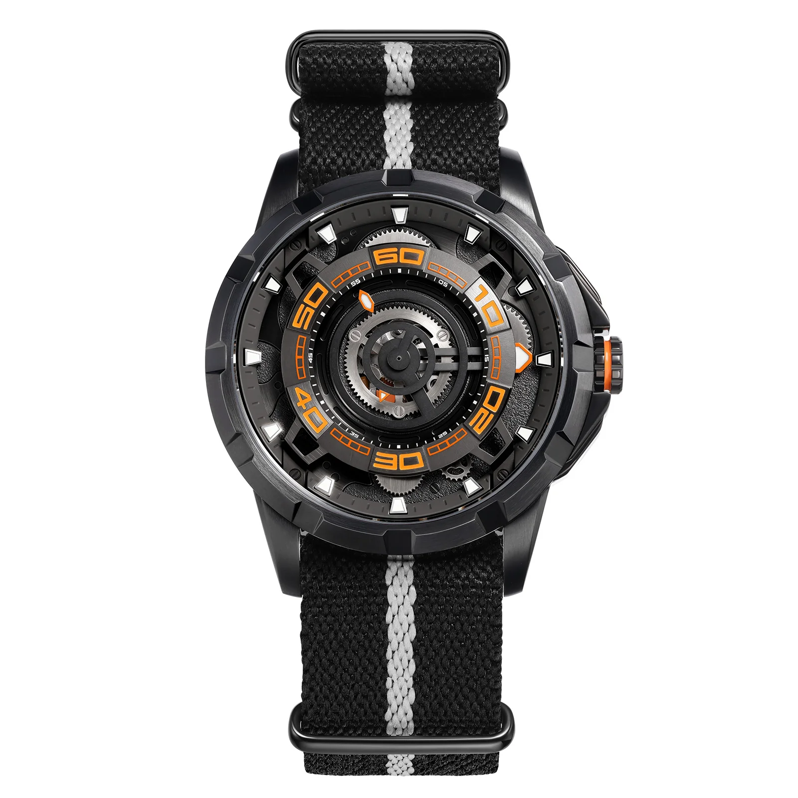 Men's Skeleton Mechanical Watch | Automatic Luxury Timepiece-AM198M-BLK - Image 12
